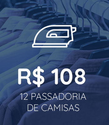 Passadoria de Camisas – 12 peças – R$ 108,00 Promoção Lavanderia Agility Guarulhos